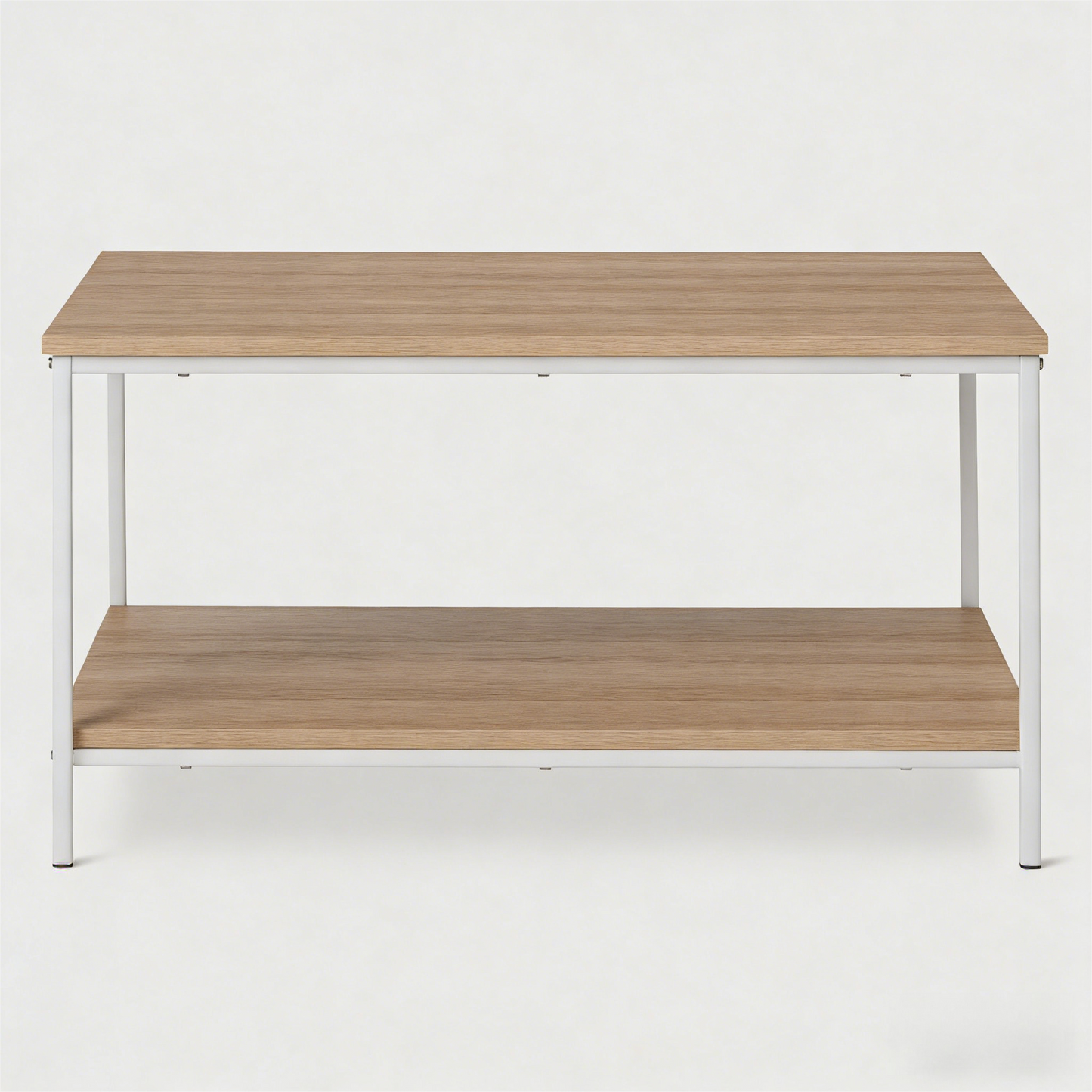 Rectangular Coffee Table with Bottom Shelf, Living Room Center Table, Wooden, 19.9" D x 31.5" W x 16.5" H