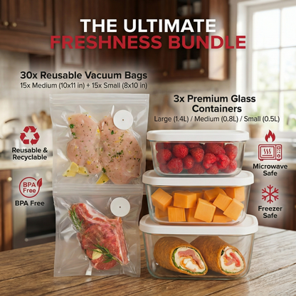 SwiftSeal™   Handheld Vacuum Sealer Food Storage Bundle